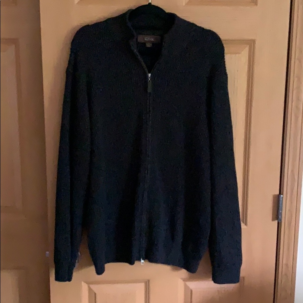 Zip up cotton sweater